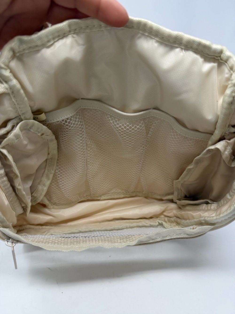 DEZI Ivory Ribbed Top-Handle Backpack - Picture 6 of 9